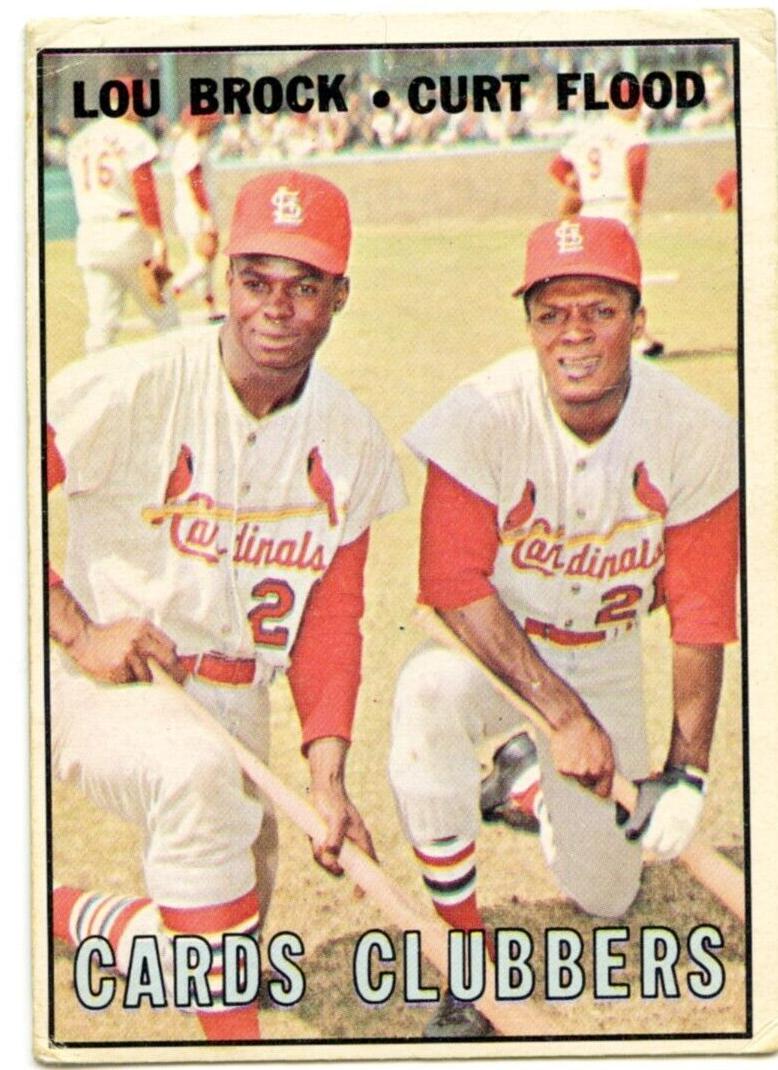 1967 Cardinals Clubbers with Lou Brock and Curt Flood #63