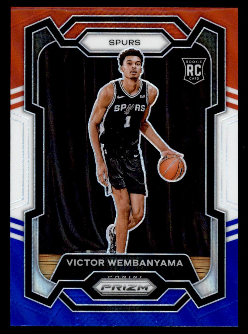 2023 Panini Prizm Red White & Blue #136 Victor Wembanyama front