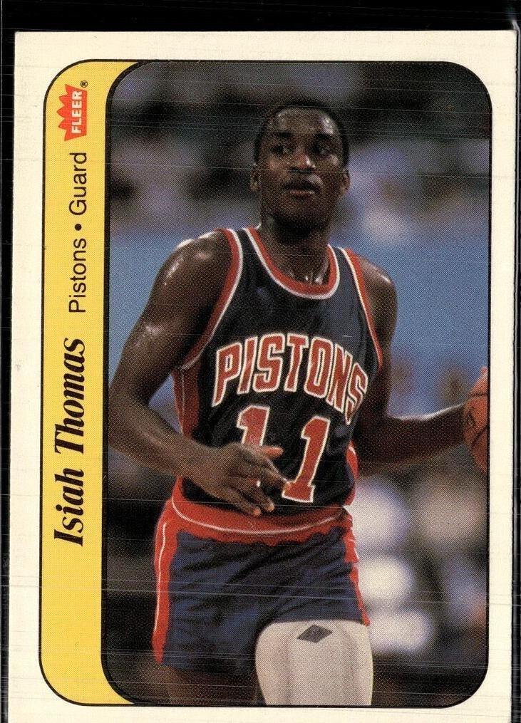 Isiah Thomas 1986 Fleer Stickers Basketball