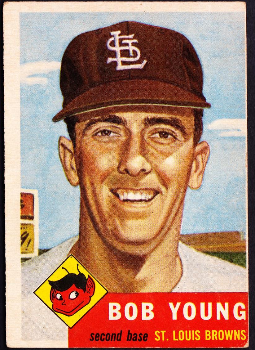 1953 Topps Bob Young #160 card