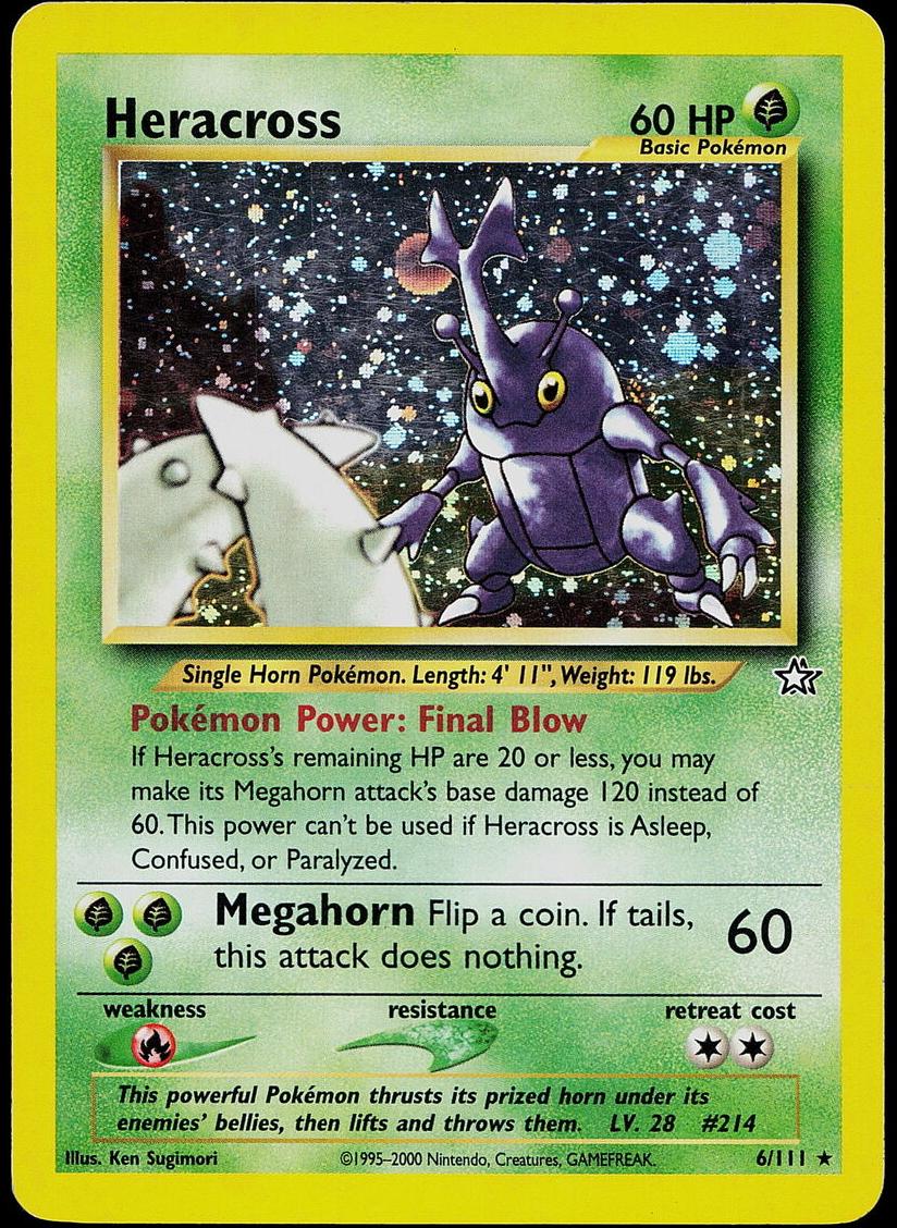 Heracross Holo 2000 Pokemon Neo Genesis