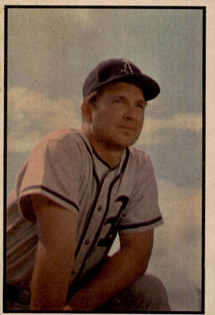 1953 Bowman Color Allie Clark #155 card
