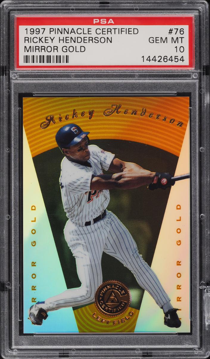 1997 Pinnacle Certified Baseball Mirror Gold Rickey Henderson #76