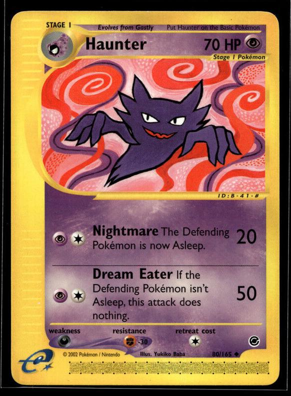 2002 Pokemon Expedition Base Set #80 Haunter front