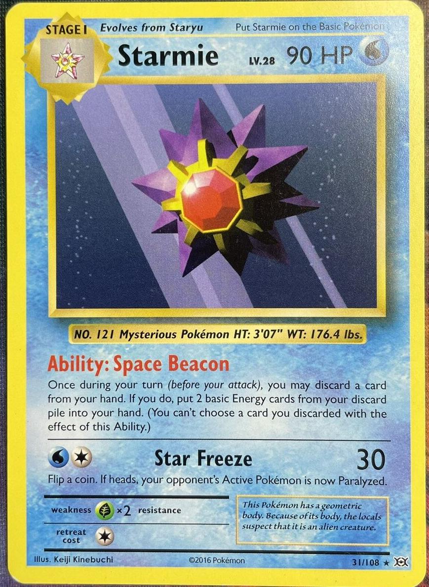 Starmie 2016 Pokemon XY Evolutions