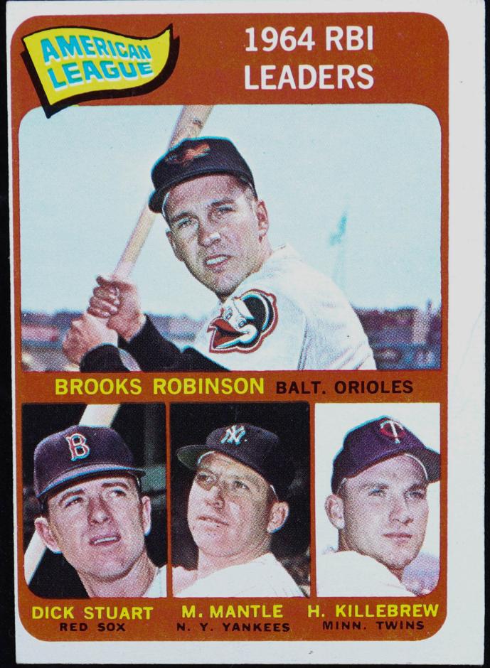 1965 AL RBI Leaders with Harmon Killebrew, Brooks Robinson, and Mickey Mantle #5