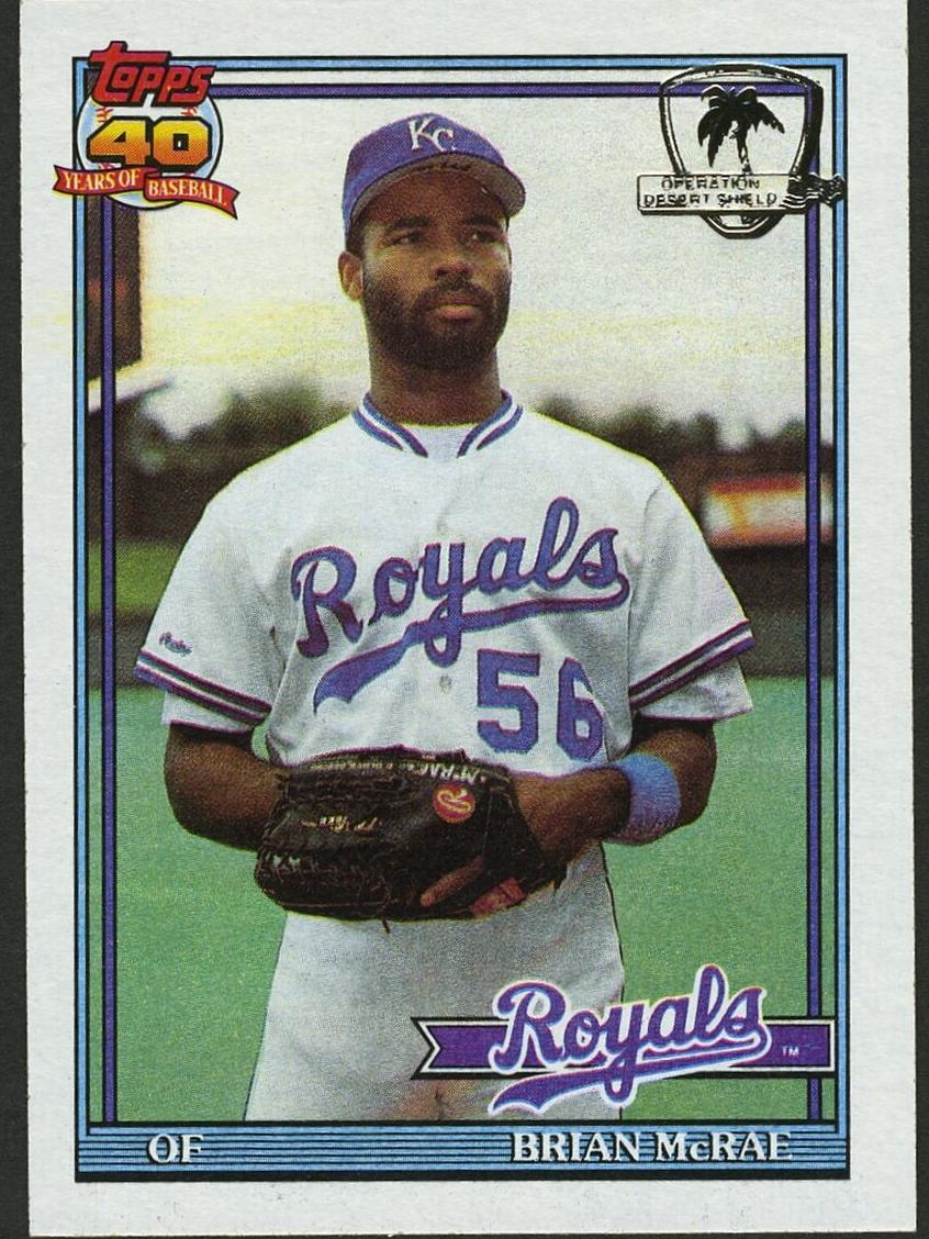 1991 Topps Brian McRae #222 card