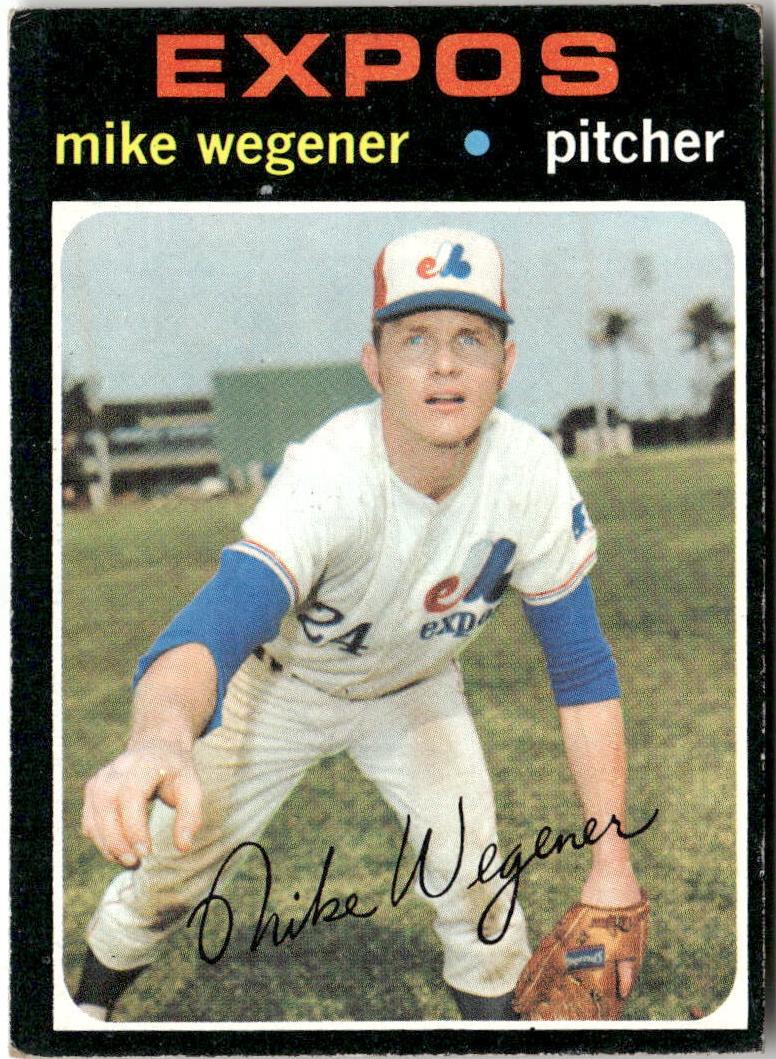 1971 Topps Mike Wegener #608 card
