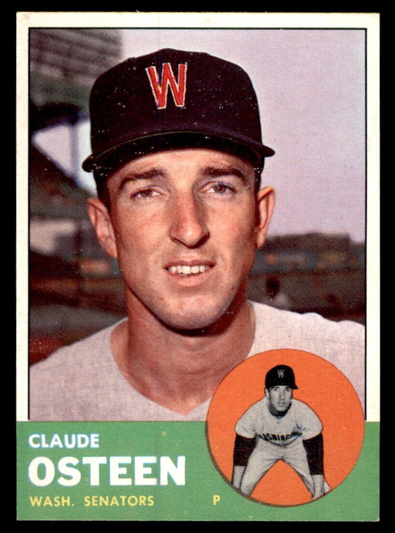 1963 Topps Claude Osteen #374 card