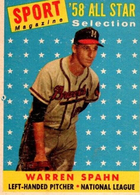 1958 Topps ALL STAR #494 Warren Spahn front