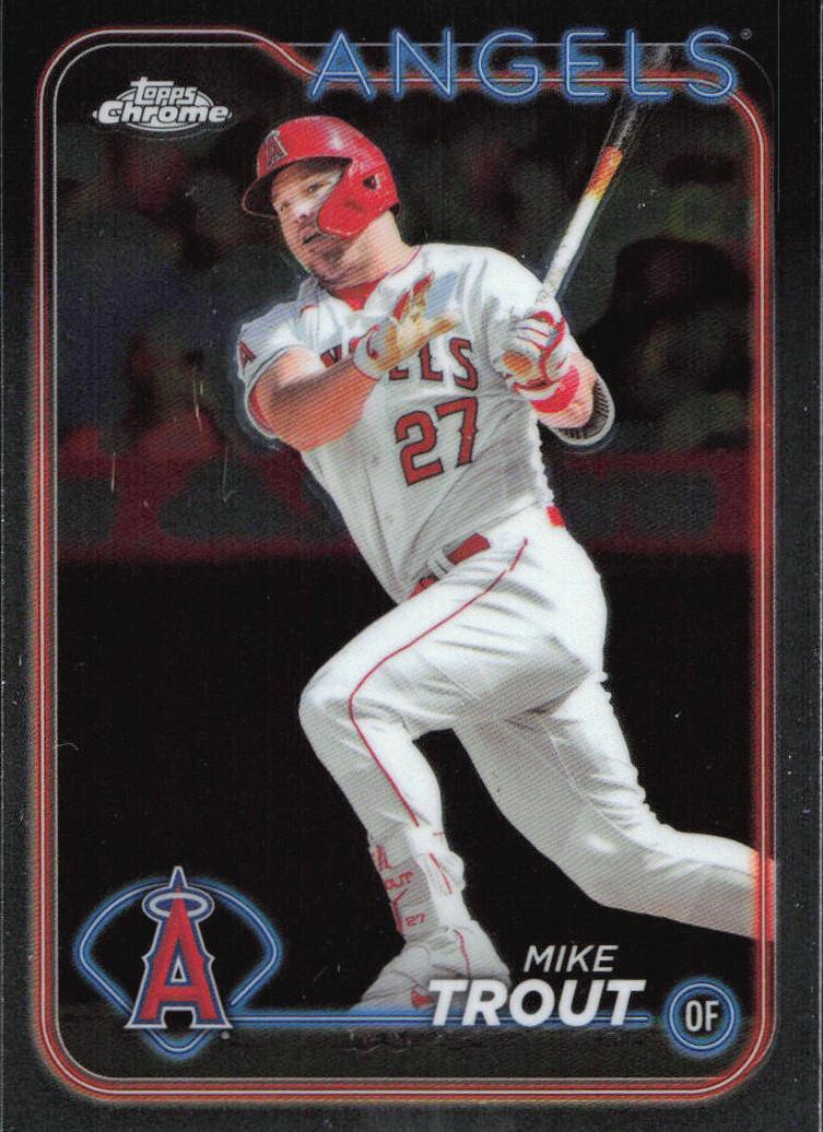 Mike Trout 2024 Topps Chrome Baseball card