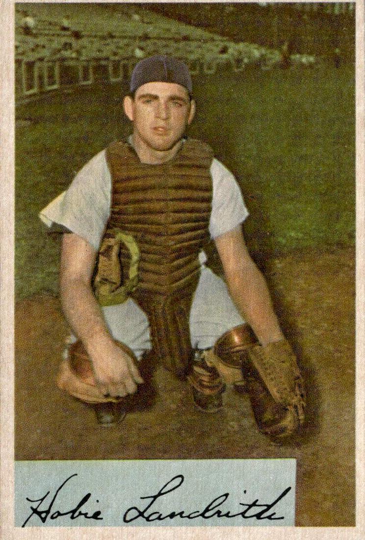 1954 Bowman Hobie Landrith #220 card