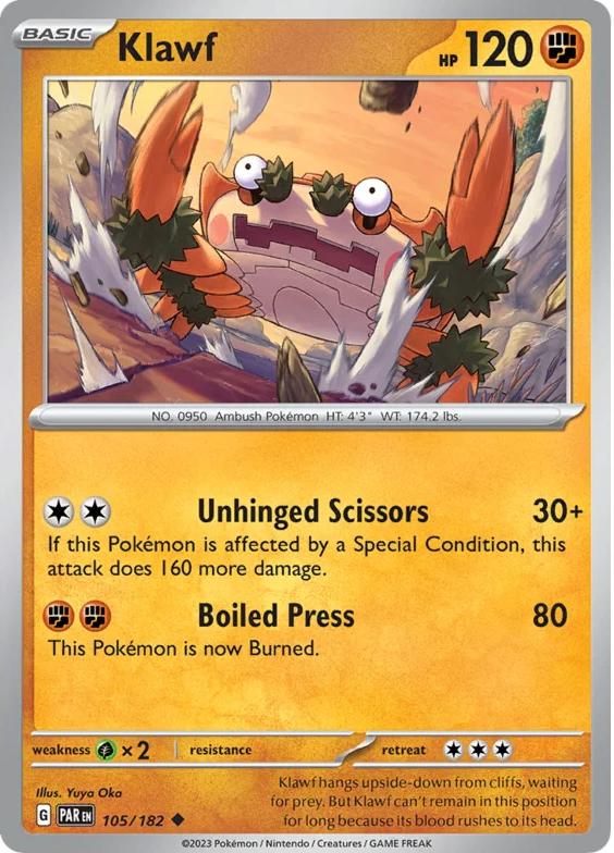 Klawf 2023 Pokemon Scarlet & Violet Paradox Rift