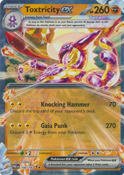 Toxtricity EX Holo 2023 Pokemon Scarlet & Violet Paradox Rift