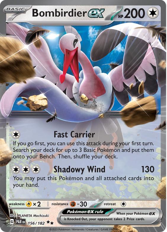 Bombirdier EX Holo 2023 Pokemon Scarlet & Violet Paradox Rift