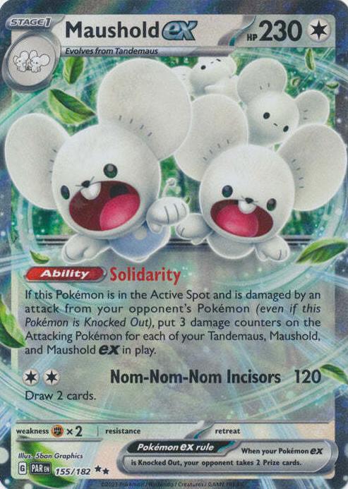 Maushold EX Holo 2023 Pokemon Scarlet & Violet Paradox Rift