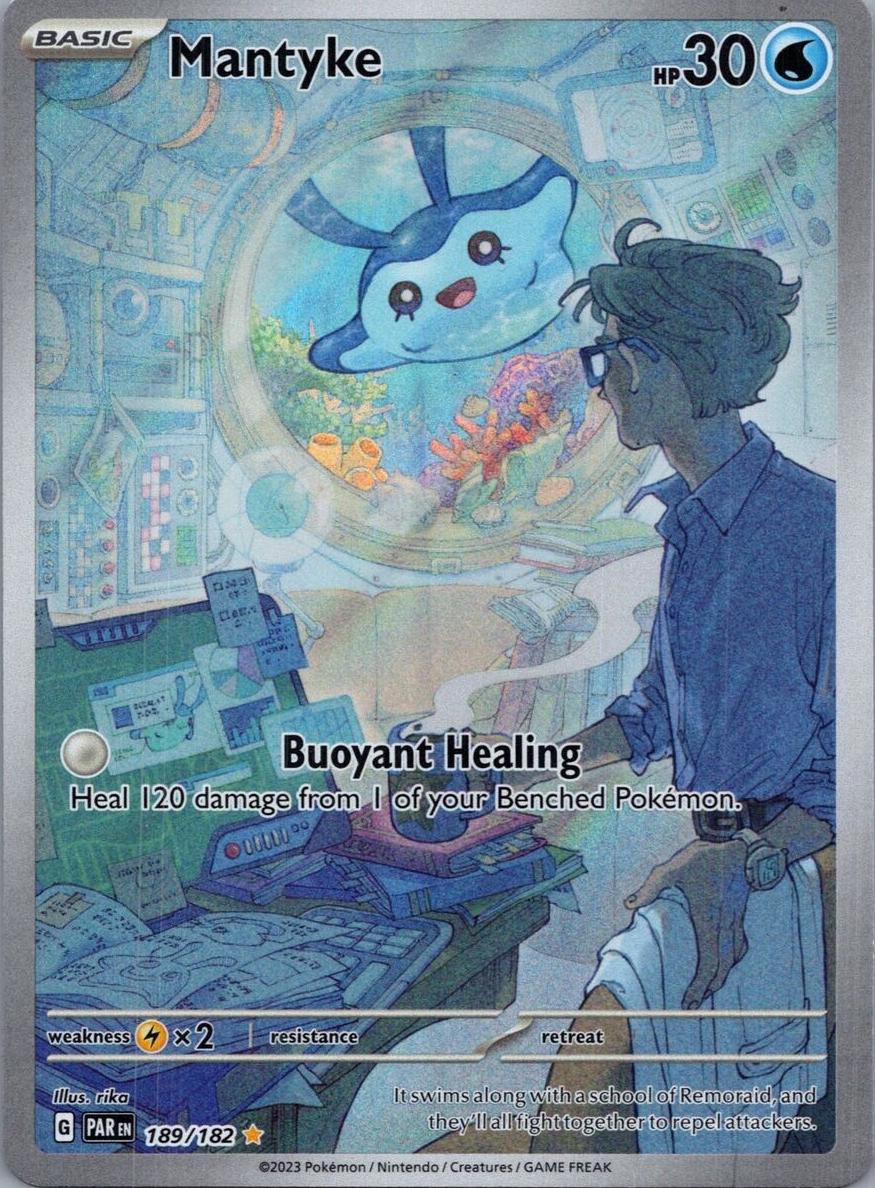 2023 Pokemon Paradox Rift Psa Illustration Rare #189 Mantyke front