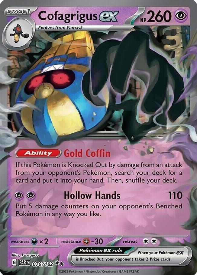 Cofagrigus EX Holo 2023 Pokemon Scarlet & Violet Paradox Rift