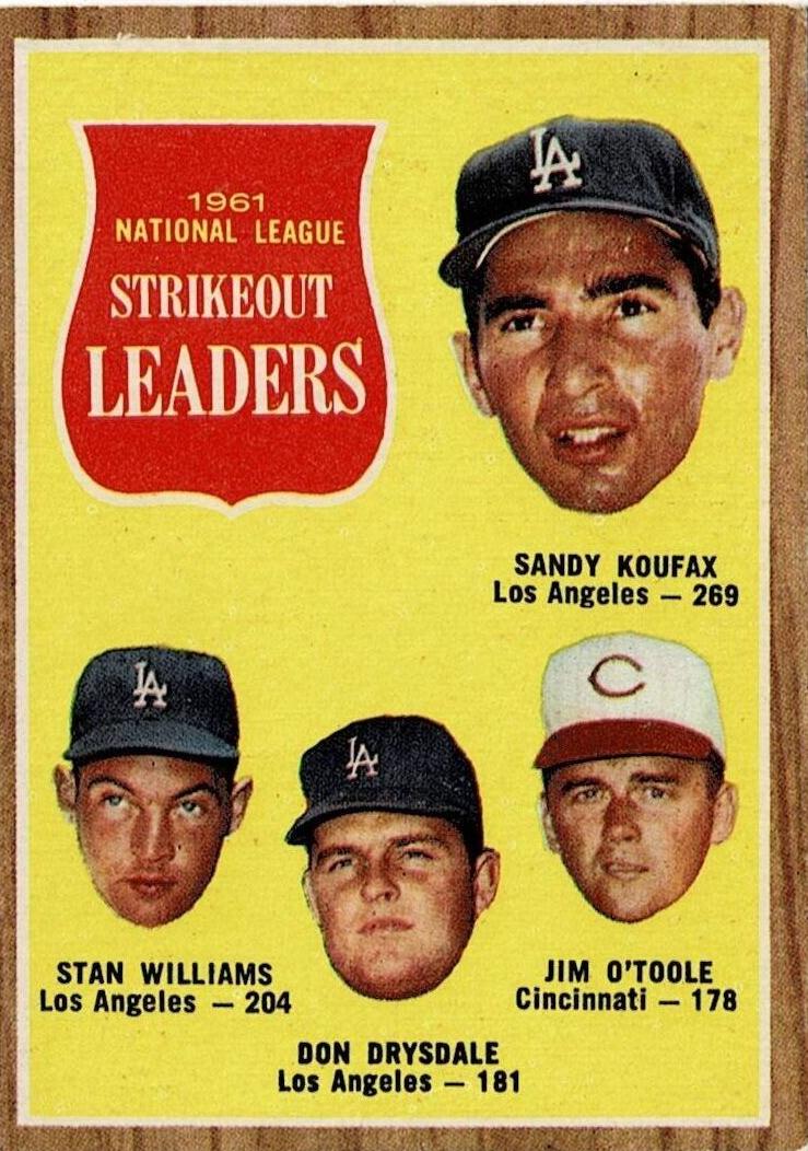 1962 NL Strikeout Leaders with Sandy Koufax and Don Drysdale #60