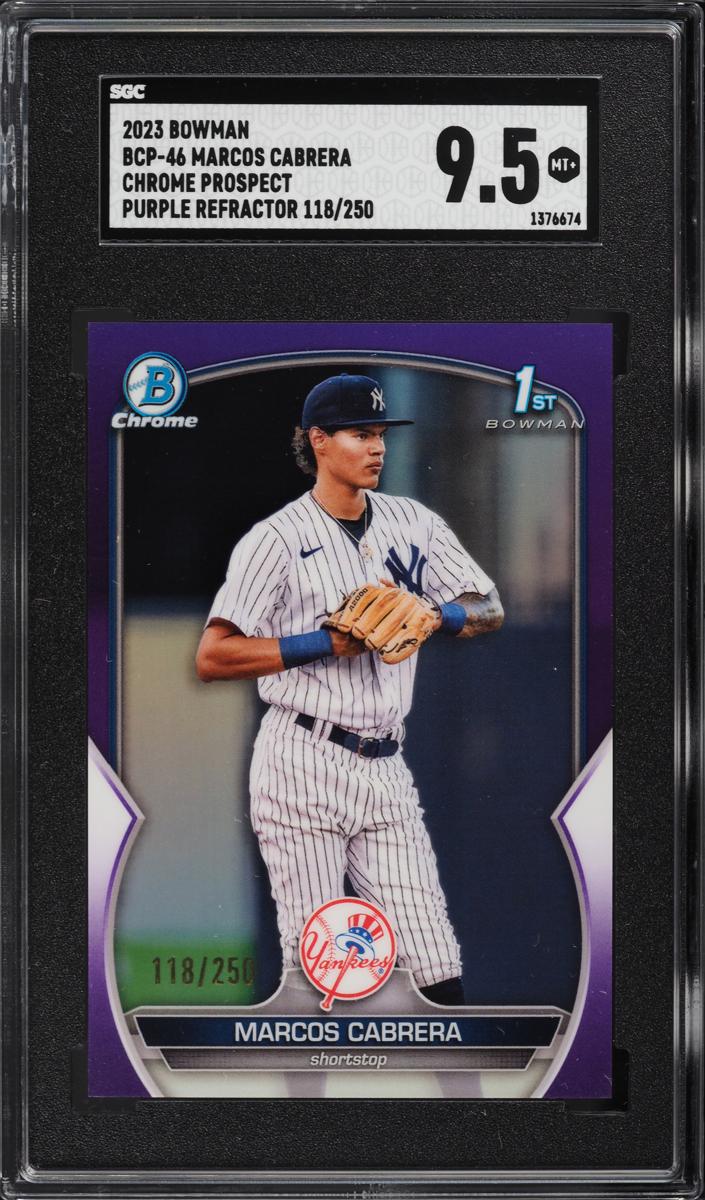 2023 Bowman Chrome Prospects Baseball Purple Marcos Cabrera #BCP-46 SGC 9.5