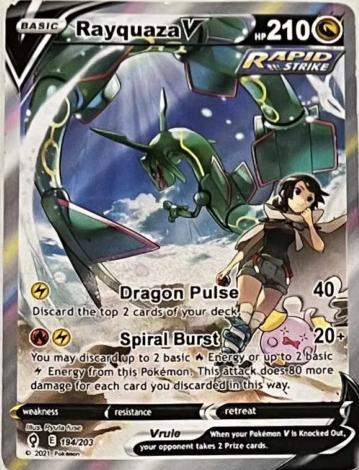 2021 Pokemon Evolving Skies Evolving Skies #194 Fa/Rayquaza V front