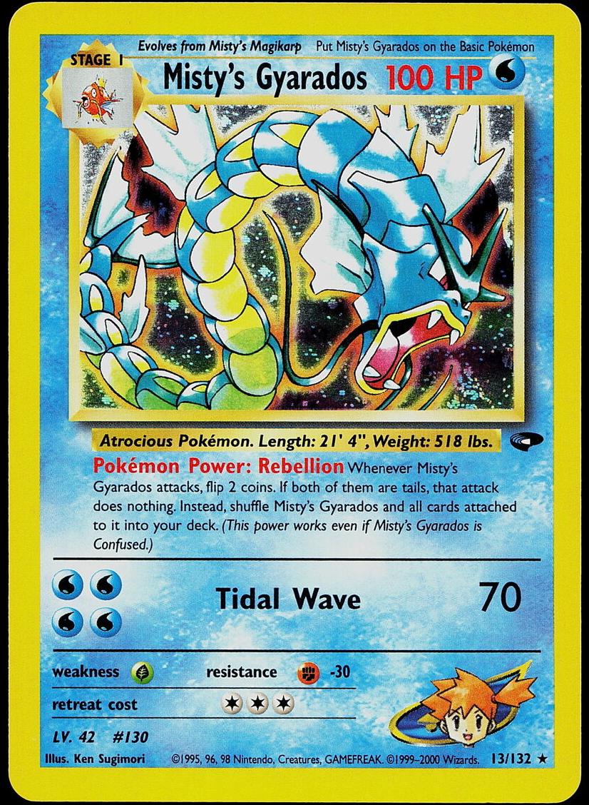 Misty's Gyarados Holo 2000 Pokemon Gym Challenge