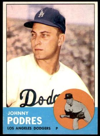 1963 Topps Johnny Podres #150 card