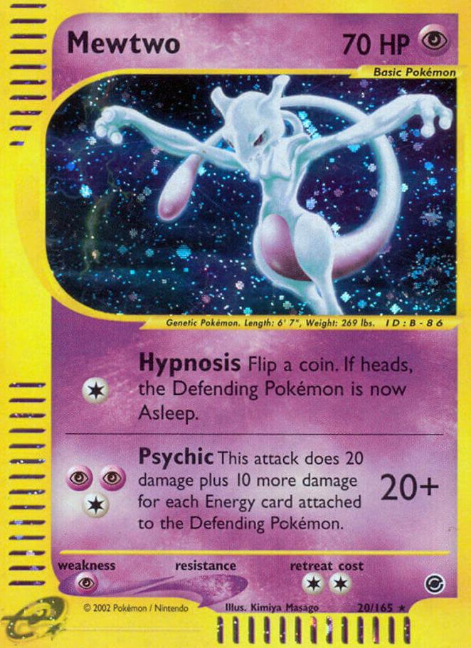 2002 Pokemon Expedition Base Set Holo Mewtwo front