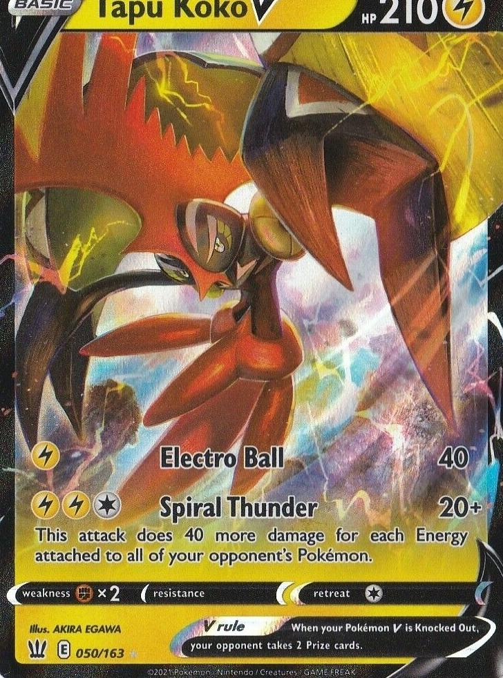 Tapu Koko V Holo 2021 Pokemon Battle Styles