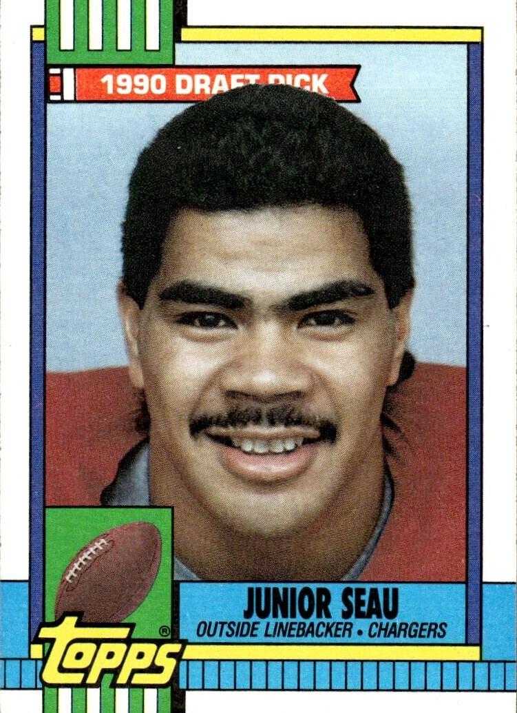 1990 Topps Tiffany Junior Seau #381 card