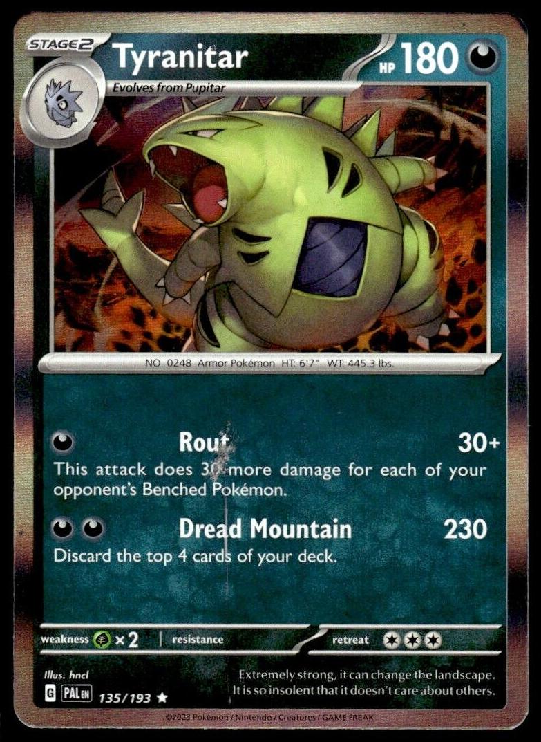 Tyranitar 2023 Pokemon Scarlet & Violet Paldea Evolved