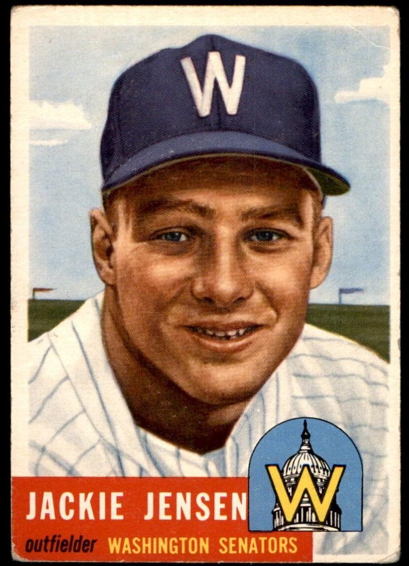 1953 Topps Jackie Jensen #265 card