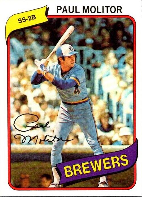 Paul Molitor 1980 Topps Baseball