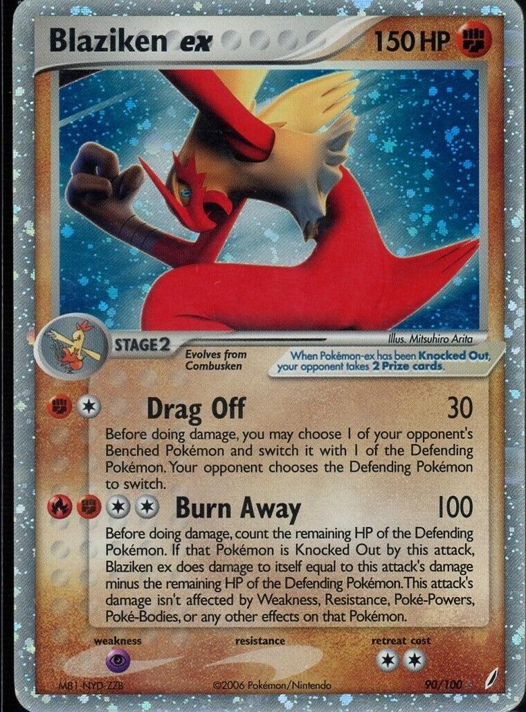 2006 Pokemon EX Crystal Guardians Crystalguardians Holo #90 Blaziken EX front