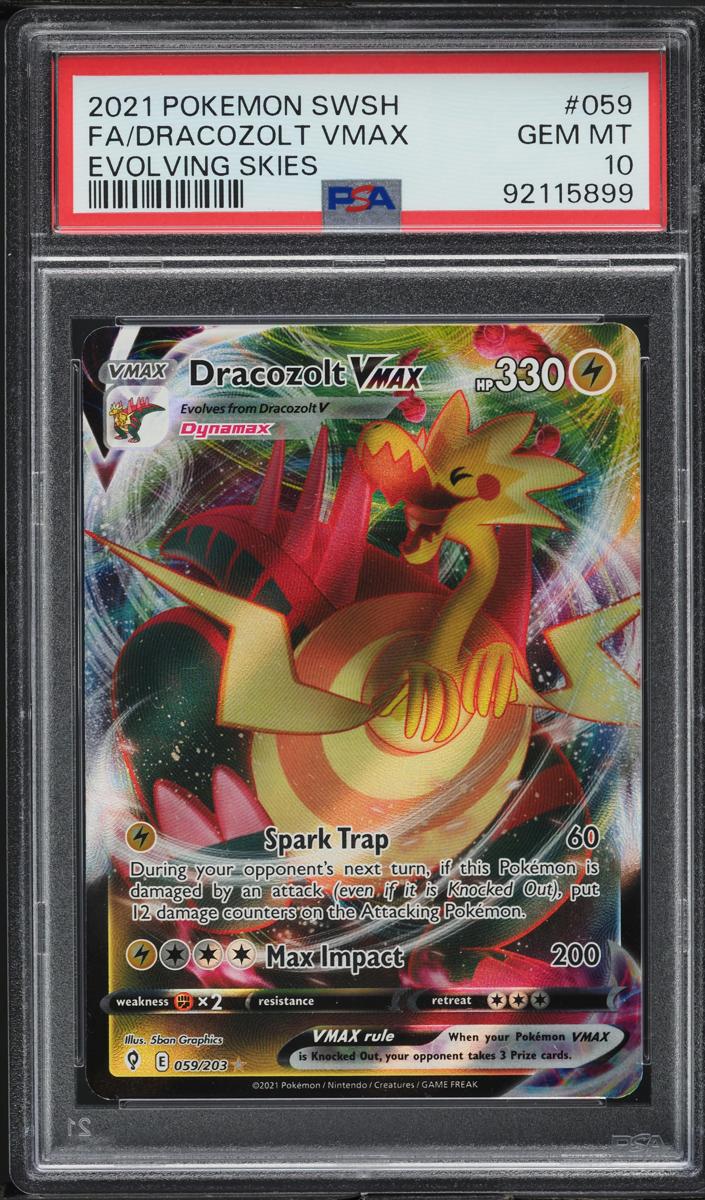 Dracozolt Vmax 2021 Pokemon Evolving Skies Full Art