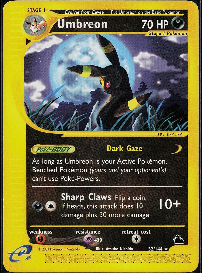 2003 Pokemon Skyridge Umbreon front