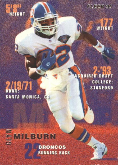 1995 Fleer Glyn Milburn #112 card