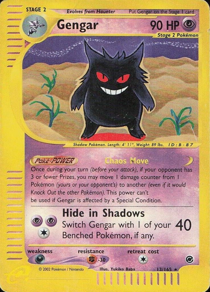 2002 Pokemon Expedition Base Set Foil #48 Gengar front