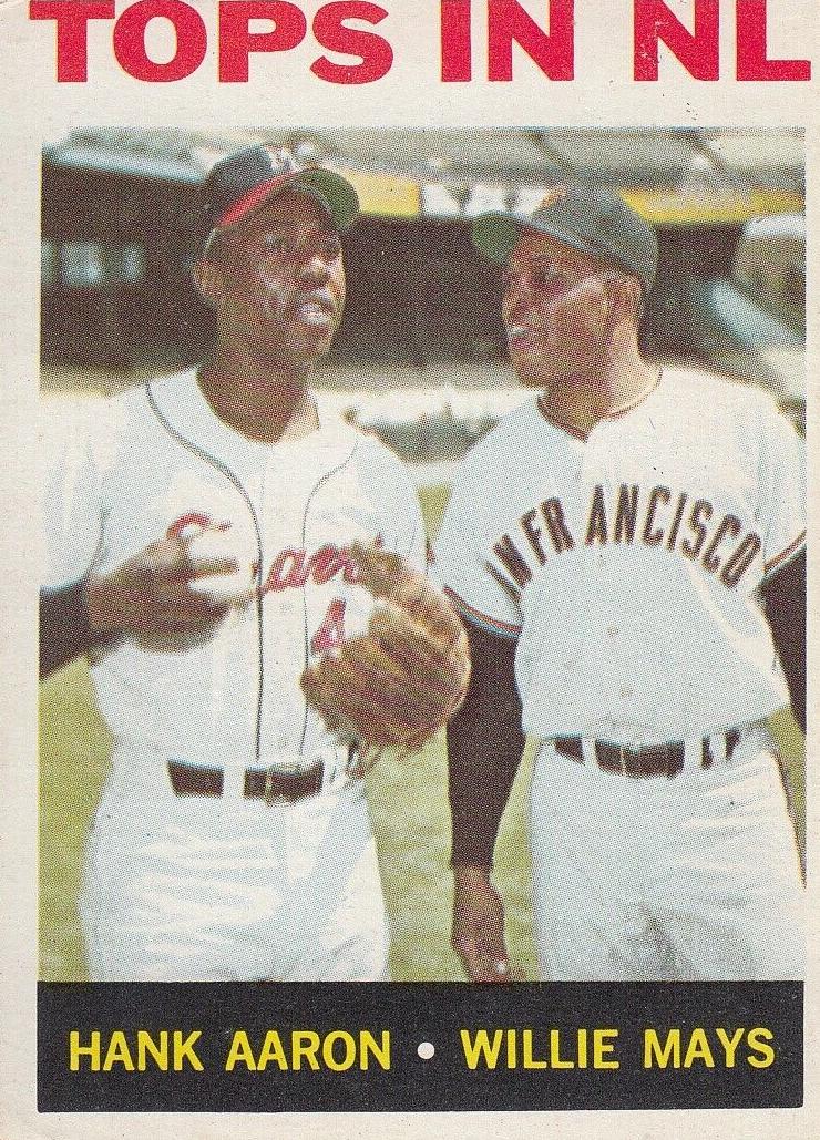 1964 Tops in NL with Hank Aaron and Willie Mays #423