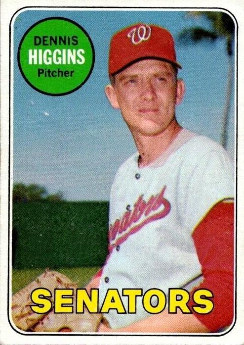 1969 Topps Dennis Higgins #441 card