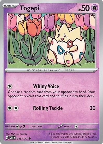 Togepi 2023 Pokemon Scarlet & Violet Obsidian Flames