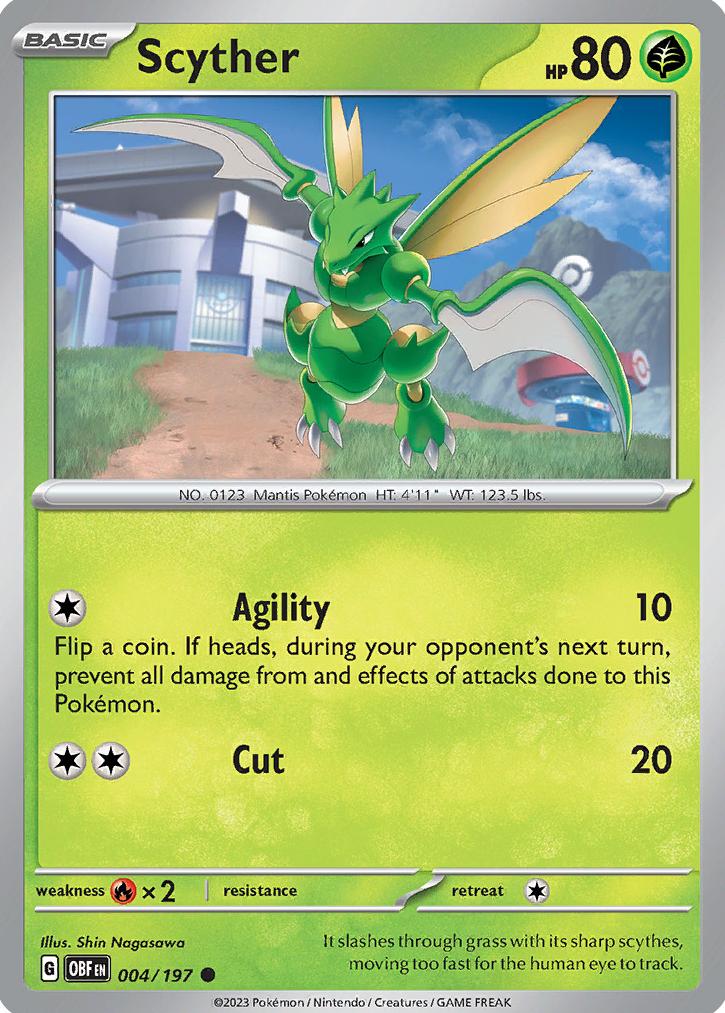 Scyther 2023 Pokemon Scarlet & Violet Obsidian Flames