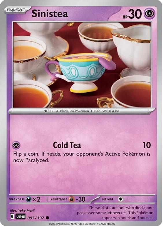 Sinistea 2023 Pokemon Scarlet & Violet Obsidian Flames