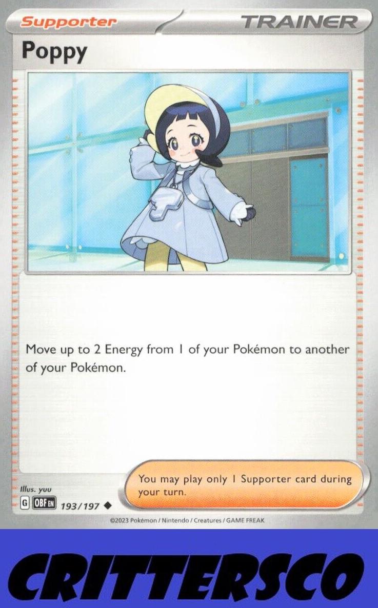 Poppy 2023 Pokemon Scarlet & Violet Obsidian Flames