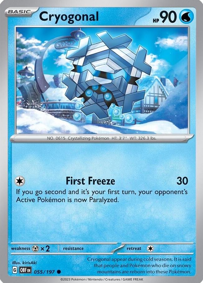 Cryogonal 2023 Pokemon Scarlet & Violet Obsidian Flames