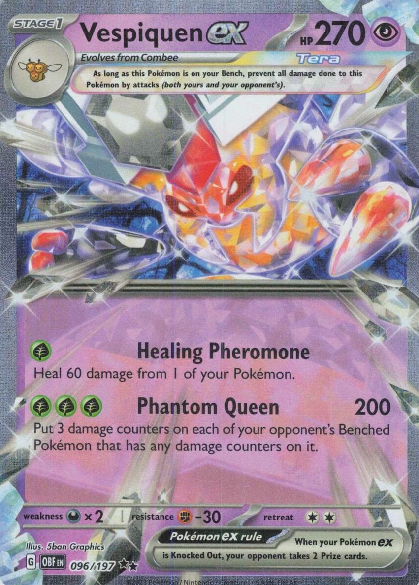 Vespiquen EX 2023 Pokemon Scarlet & Violet Obsidian Flames