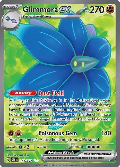 Glimmora EX 2023 Pokemon Scarlet & Violet Obsidian Flames