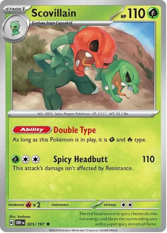 Scovillain 2023 Pokemon Scarlet & Violet Obsidian Flames