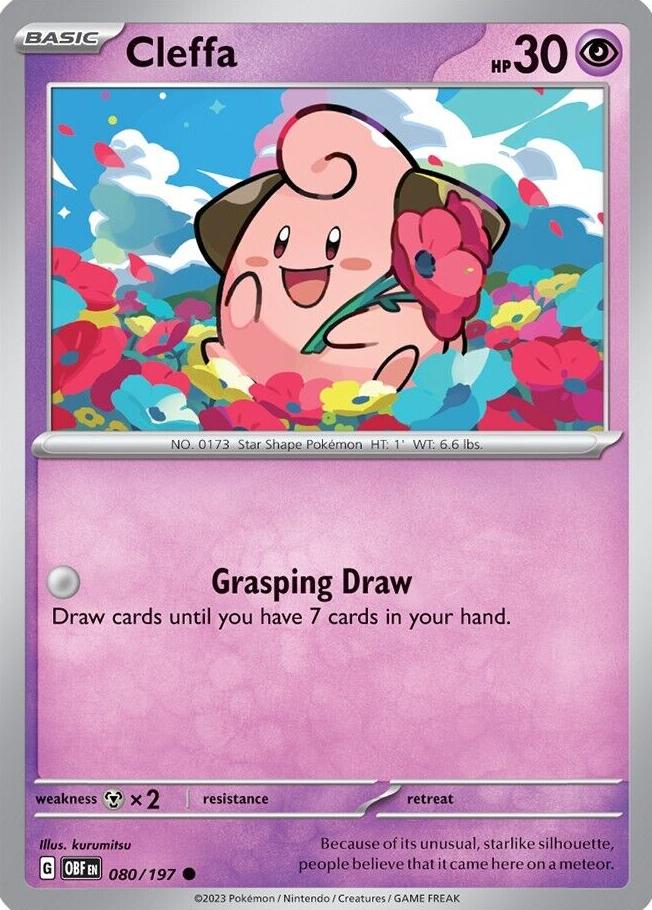 Cleffa 2023 Pokemon Scarlet & Violet Obsidian Flames