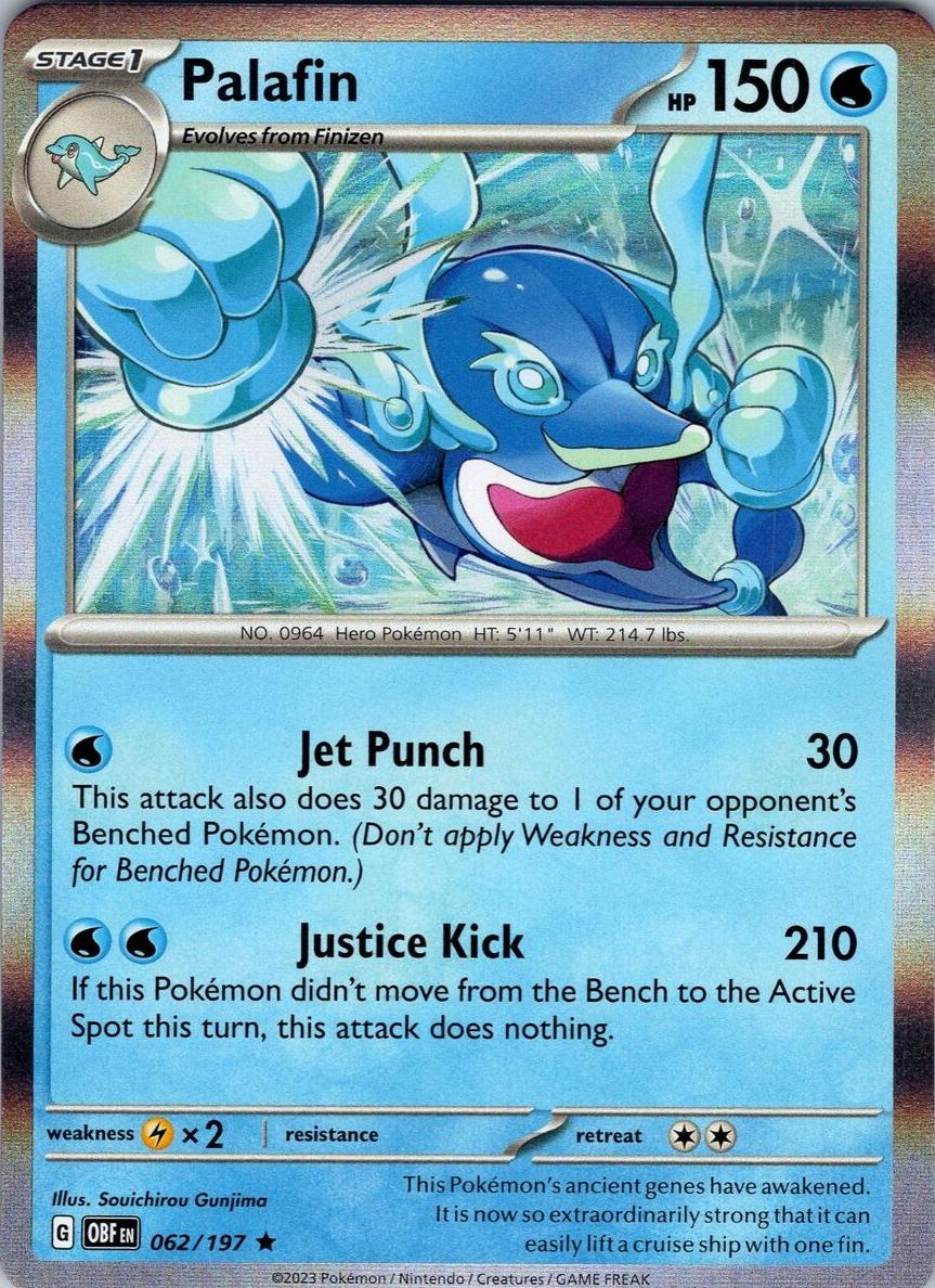 Palafin Holo 2023 Pokemon Scarlet & Violet Obsidian Flames